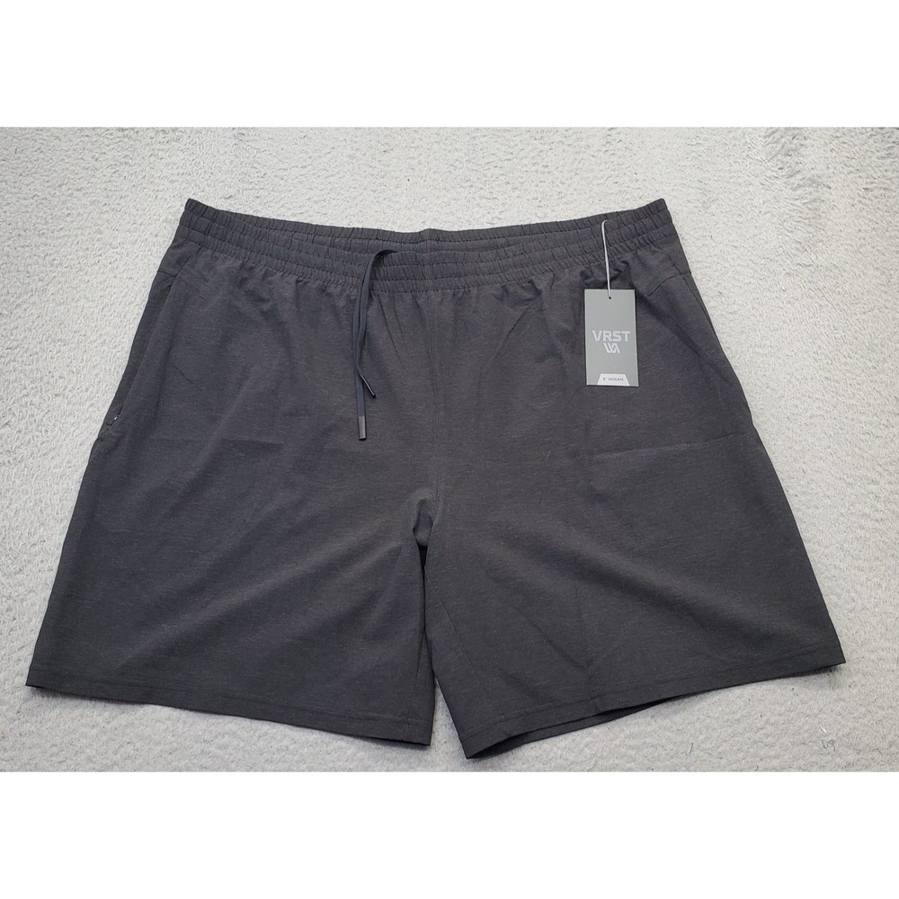 VRST Golf Running Shorts Mens 2XL Black Stretch Athletic Gym Training Drawstring